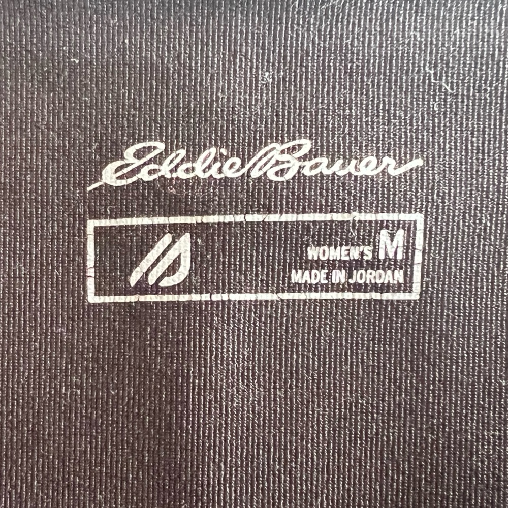 Eddie Bauer Women’s Black Gray White Striped Leggings Mid Rise Size Medium - Picture 2 of 5